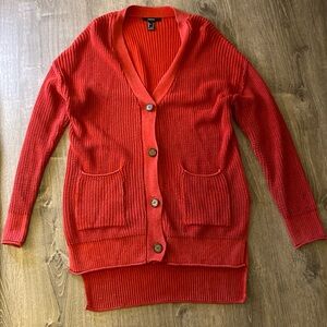 forever 21 red button up cardigan for Christmas